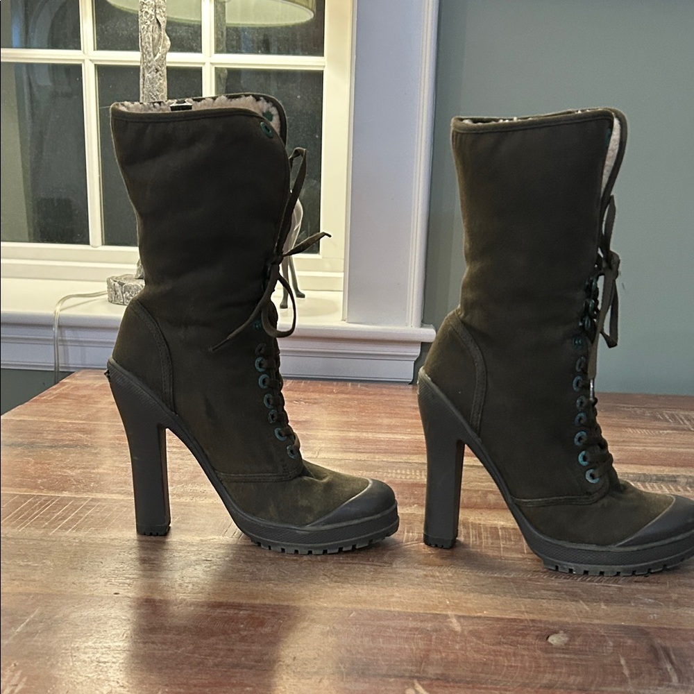 Philip Simon Kevoik Sherpa-lined high heeled boots